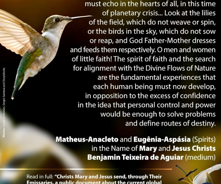 Christs Mary and Jesus send, through Their Emissaries, a public document about the current global crisis generated by the SARS-CoV-2 pandemic
