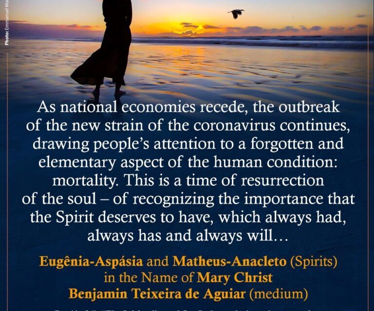 The Spirituality and Our Lady speak about the coronavirus pandemic (Covid-19) and crises in the world economy