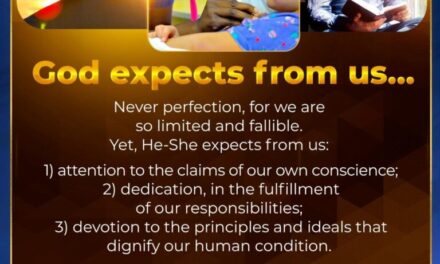 God expects from us…