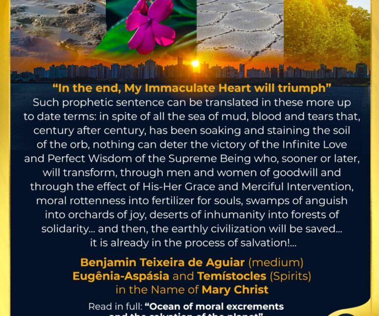 Ocean of moral excrements and the salvation of the planet