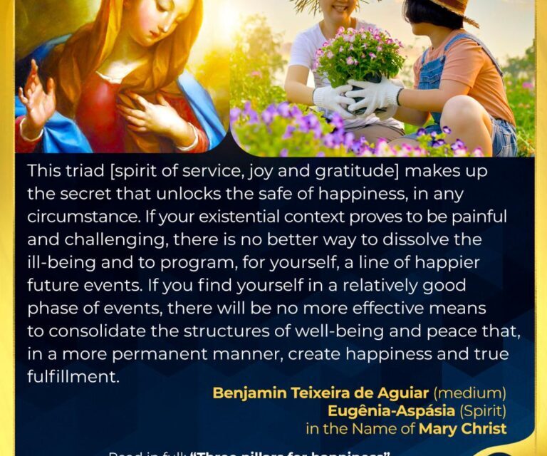 Three pillars for happiness.