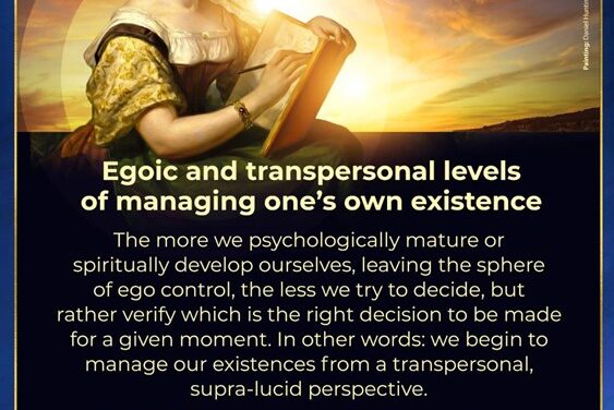 Egoic and transpersonal levels of managing one’s own existence