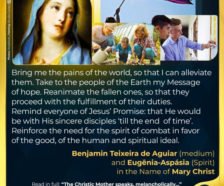 The Christic Mother speaks, melancholically…